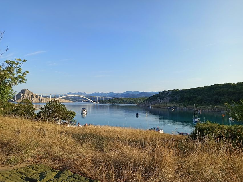 Beautiful view over Krk Bridge