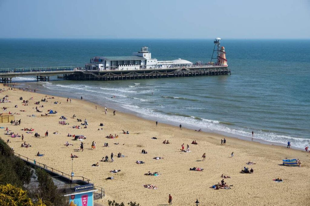 Sandy Beach in Bournemouth is considered to be amongst best beach campsites in UK