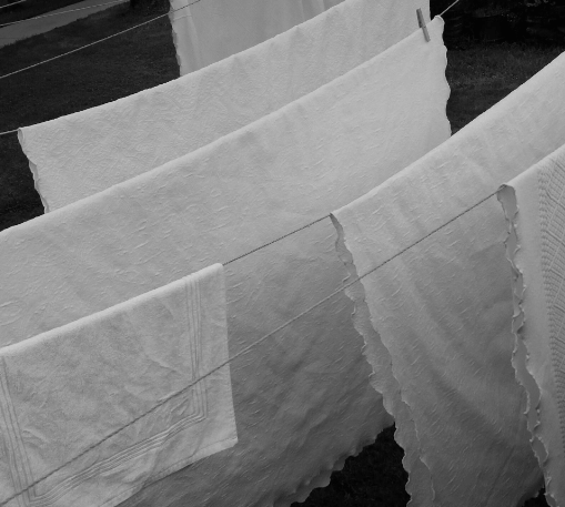 drying washed clothes