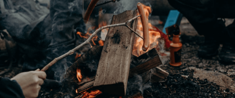 Roasting on campfire