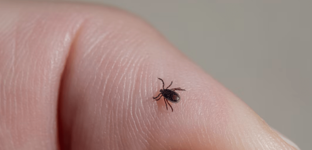 Ticks live on clothing for 24 hours on average if not on human skin